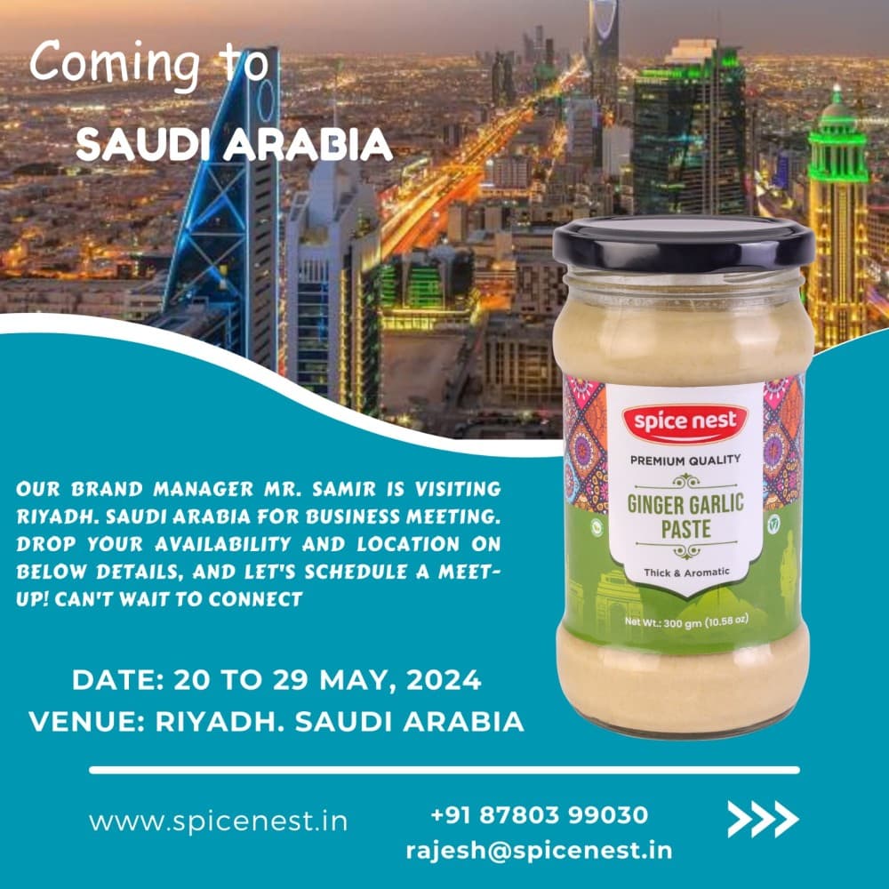 ginger-garlic paste exporter in saudi arabia